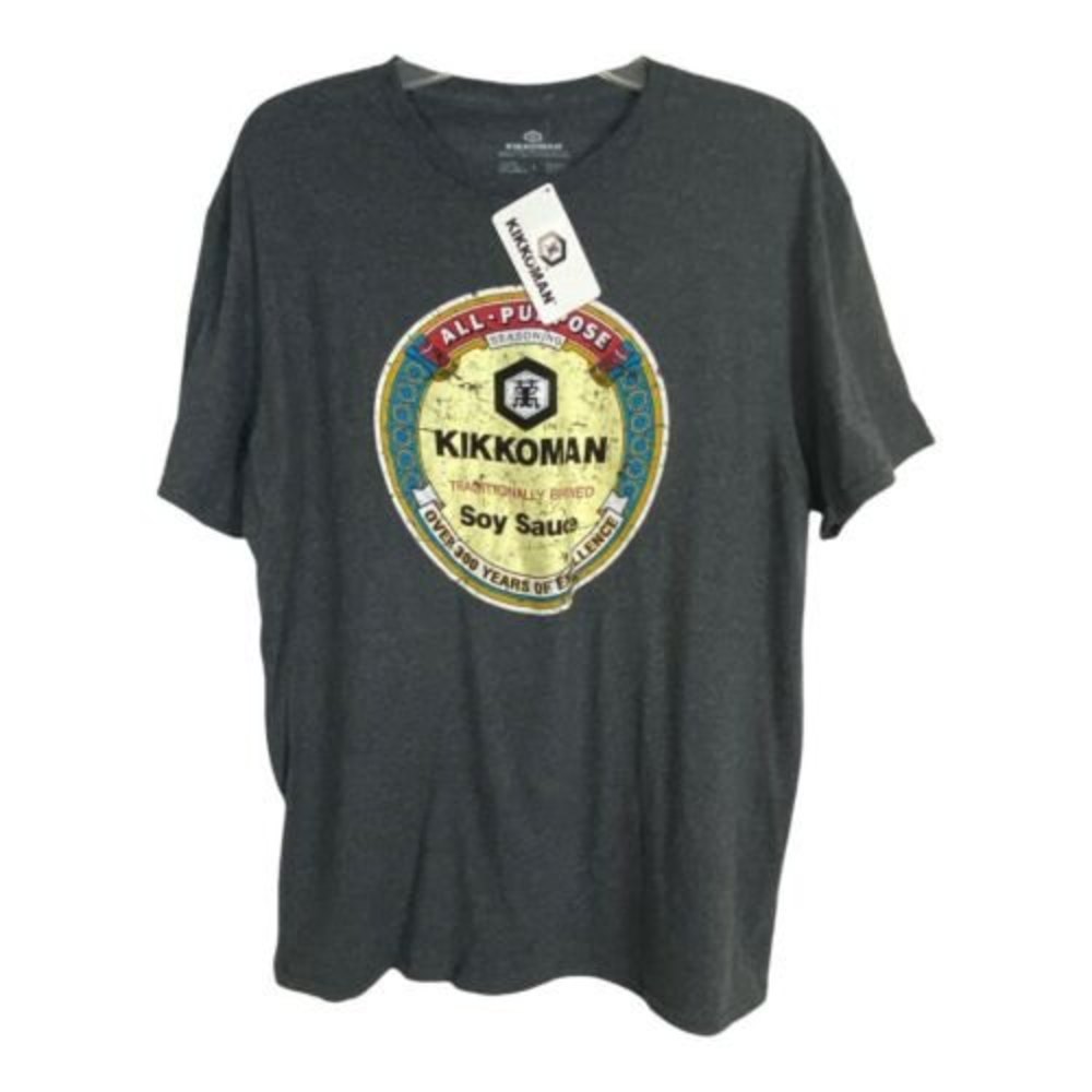 Kikkoman Mens Shirt Size Large Soy Sauce Short Sleeve Tee NEW